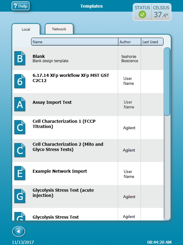 XFp Template selection